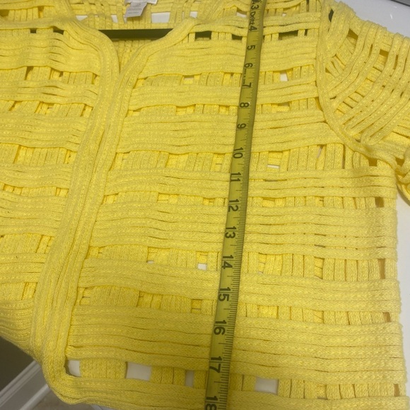 Chico’s Yellow Knit Bonnie Shrug - Picture 3 of 5